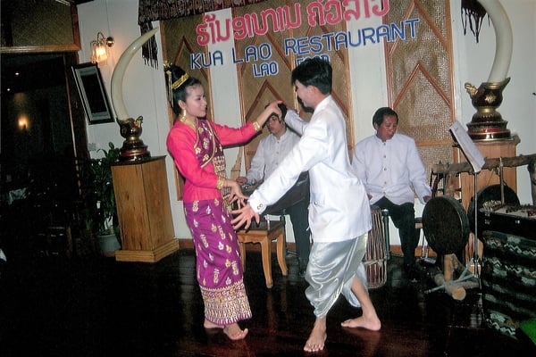 Laos, Vientiane, Folklore Abend