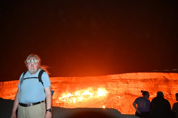 Turkmenistan, Krater Darvaza in der Wüste Karakorum