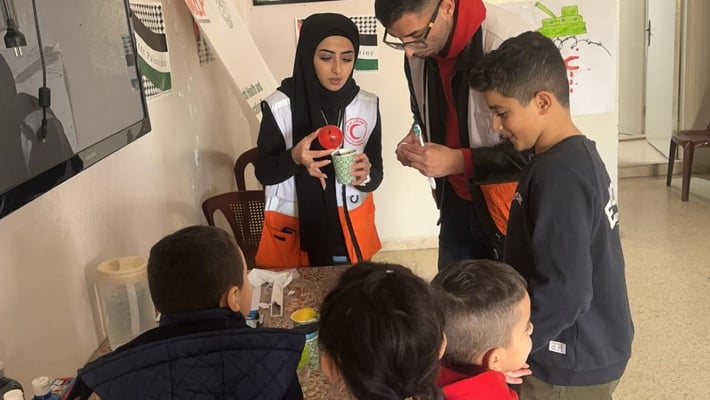 An activity on personal hygiene and dental hygiene in cooperation with the Palestinian Red Crescent (1)