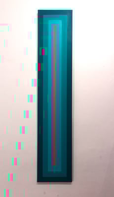 7- Espíritu guía - Intervalo - Serie Mutaciones del espíritu   Acrílico sobre tela - 30 x 150 cm - 2019 - ©María de la Vega/SpiritusDLV