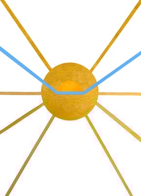 3-Su destello - Serie Mutaciones del Espíritu - Acrílico y acuarela sobre papel- 2025-  - ©Maria de la Vega-Spiritus DLV