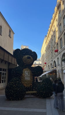París y su oso navideño