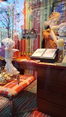 Vidrieras de Printemps en Navidad