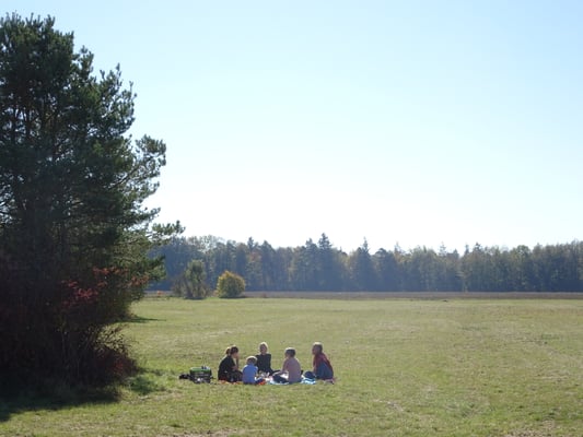 Immer wieder schön: gemeinsame Brotzeit während der Nistkastenkontrolle