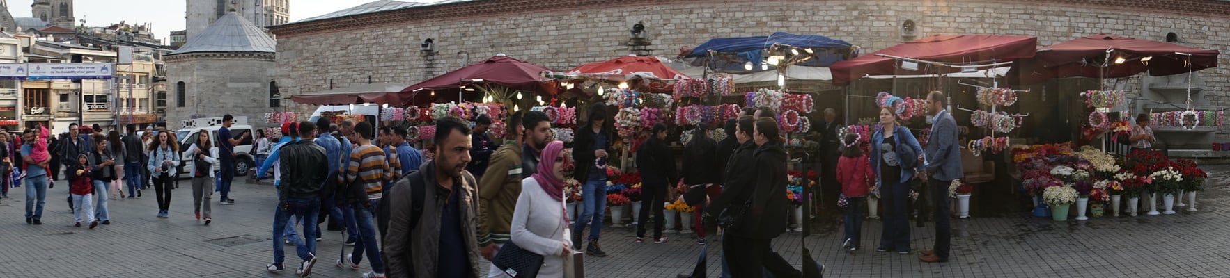 Panorama vom Taksimplatz am Abend...