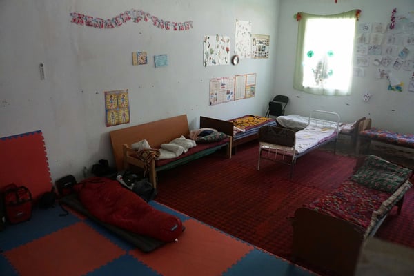 Mein Schlafpatz im voll belegten Dormitory - doch es war "meine Rettung" und absolut OK...!!!