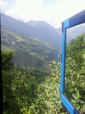 BahunDanda - Blick aus Speisesaal