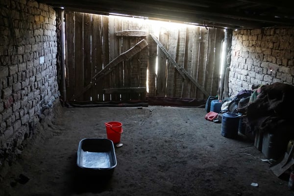 Das war die Dusche bei der Ankunft im Homestay in Sary Tash - wunderbar - leider nur 1x in 4 Tagen...