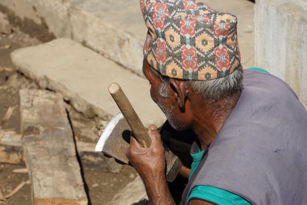 Bleistift spitzen auf nepalisch...