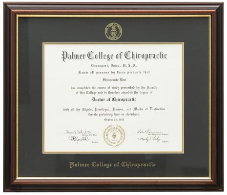Dr.Ban Chiropractic in Osaka, USA Diploma
