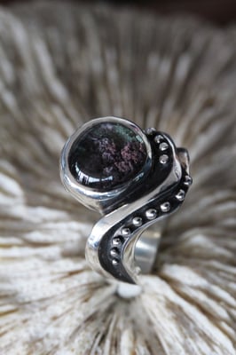 Pièce No B2022-101, argent 925 avec Quartz Chlorite #ring #silverring #quartzchlorite #jewellery #artjewellery
