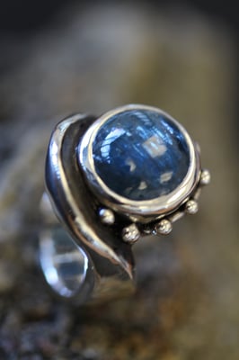 Pièce No B218-112, argent 925 avec Aigue-Marine du Sri Lanka 