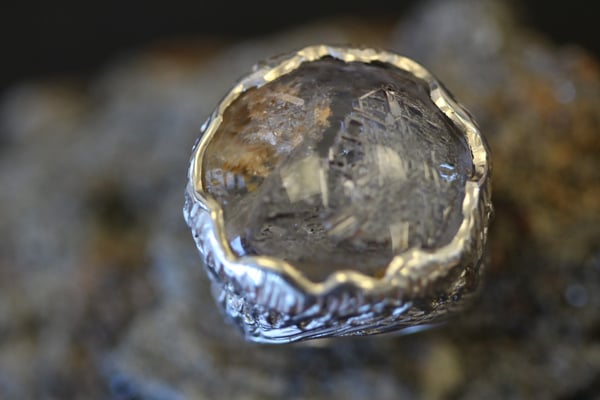 Pièce No B218-114, argent 925 avec Quartz à inclusions