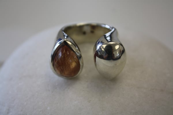 Pièce No B214-112, argent 925 avec pierre de soleil #ring #silverring #jewellery #artjewellery #sunstone