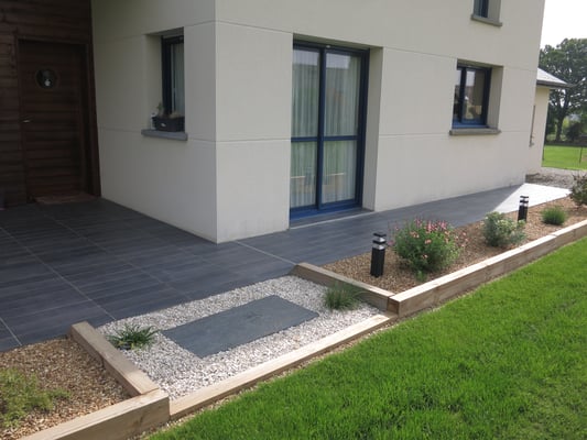 aménagement paysager ardoise 35140 Saint georges de chesné