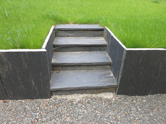 escalier en ardoise paysagiste 35140 saint aubin du cormier