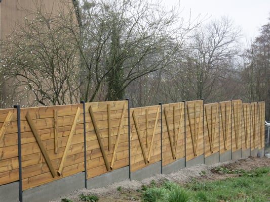 clôture panneaux bois paysagiste 35140 Saint-Aubin-du-Cormier