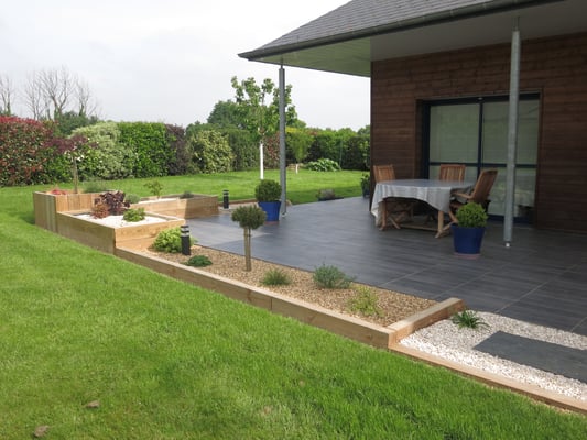 bac en bois paysagiste 35140 Saint georges de chesné