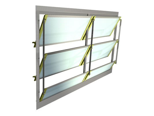 Aufbau von Fensterfassaden im Rinderstall