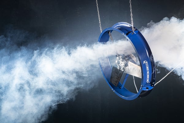 MD EC Flow Umluftventilator für Großvieh - Visualisierung Luftstrom