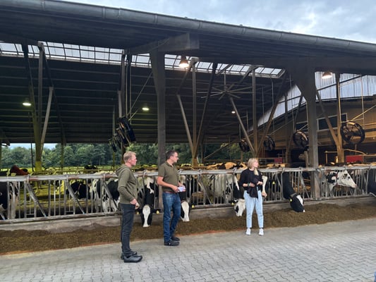 Besuchernn beim Stallabend auf Hof Schulte in Isterberg