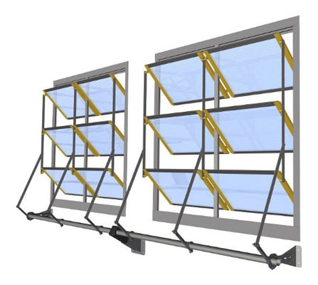 Fensterfassaden im Rinderstall