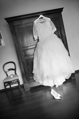 mariage  les préparatifs de la mariée robe de mariée