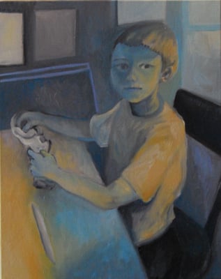 Johan Kokoff, "La chambre verte", huile sur toile, 2013, coll. du peintre.