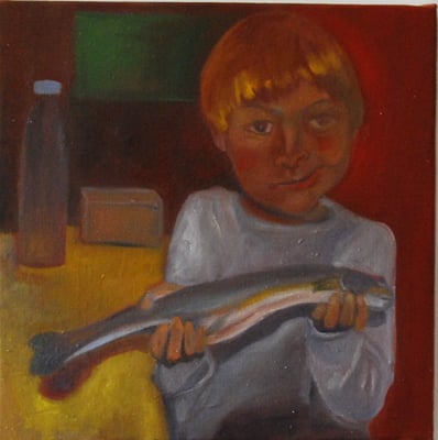 Johan Kokof, "La pêche miraculeuse, II", huile sur toile, 2013, coll. privée.