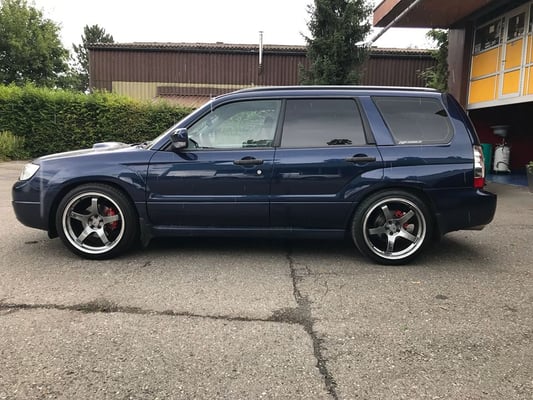 TIP-Tuning Forester Turbo mit D2 Gewindefahrwerk und Advan Racing GT Felgen!😉