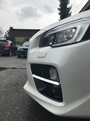 Tagfahrlicht Set inkl Adeckungen in schwarz glanz für WRX STI ab  Jg.2014-.