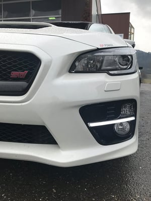 Tagfahrlicht Set inkl Adeckungen in schwarz glanz für WRX STI ab  Jg.2014-.