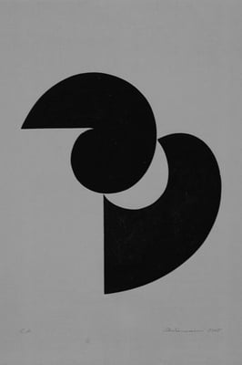 Spiel mit geteilter Form    Holzdruck 2005