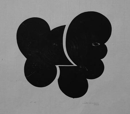 geteilte Form 3    Holzdruck 2003