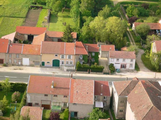 Rue Margueritte - Vue aérienne de Manheulles, village de Meuse
