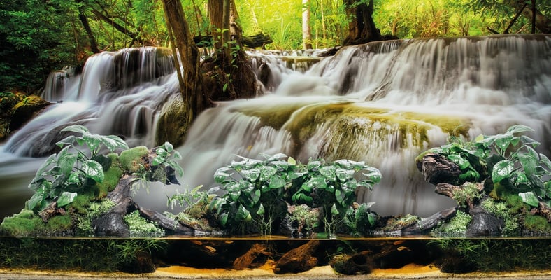 Paludarien LED-Rückwand Monsun Wasserfall