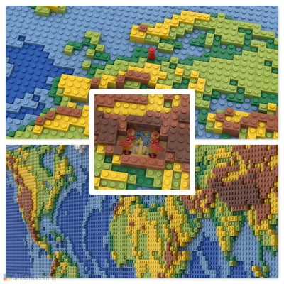 Dirks LEGO® World Map close up