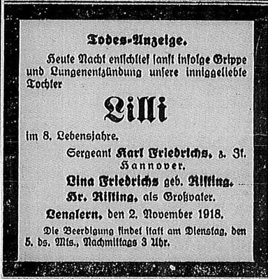 Göttinger Zeitung, 3. November 1918. StA Göttingen