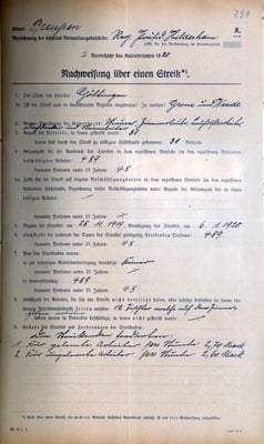 Polizeidirektion: Nachweisung über einen Streik, 28. Januar 1920. 489 Streikende nehmen an dem Ausstand im Baugewerbe zwischen dem 28. November 1919 und dem 6. Januar 1920 teil. StA Göttingen