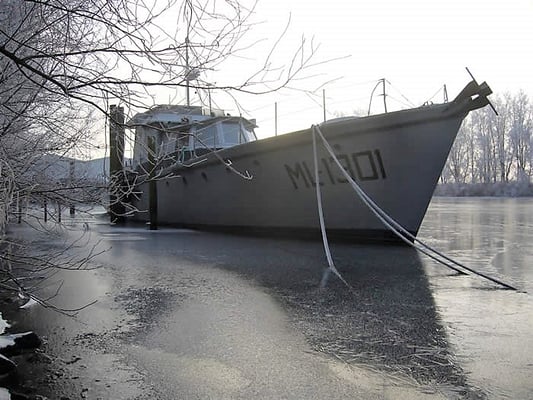 In Nederland in het ijs