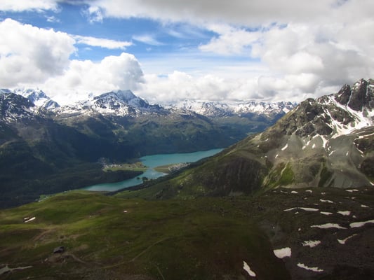 Aussicht Fahrt auf Piz Nair