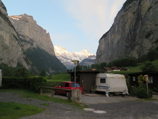 Aussicht von unserem Campingplatz