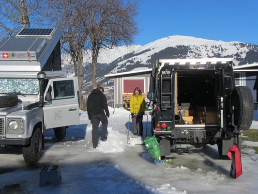 Wir hatten eine eigene Eisbahn vor der Haustüre...