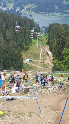 Streckenbesichtigung des Downhill Cups
