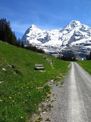 Sicht auf Eiger und Mönch