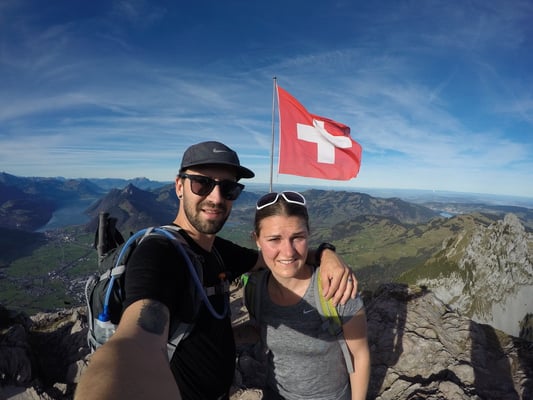 Geschafft ..auf dem Gipfel mit zig anderen Wanderer