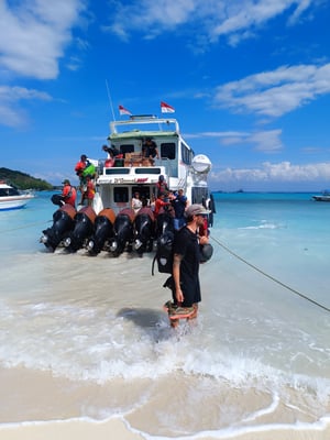 Ankunft auf der Insel Nusa Lembongan