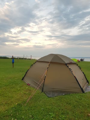 1. Probeschlafen im neuen Zelt