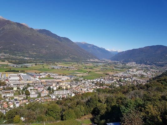 Fahrt über den Monte Ceneri nach Tenero