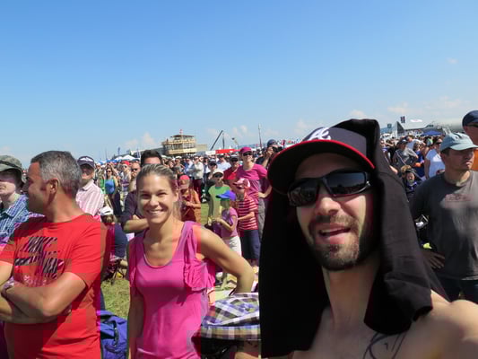 Es war richtig heiss auf dem Gelände an der Sonne